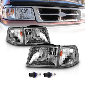 AmeriLite Replacement Headlights And Corner Set For 93-97 Ford Ranger - Passenger and Driver Side