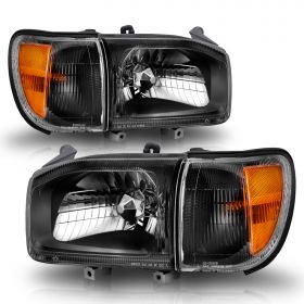 AmeriLite Black Replacement Headlights Corner Sets For Pathfinder - Passenger and Driver Side