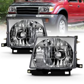 AmeriLite Replacement Headlights Chrome For 97-00 Toyota Tacoma - Passenger and Driver Side