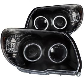 [CCFL Halo]For 2006-2009 Toyota 4Runner LED DRL Projector Black Headlights
