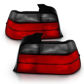 AmeriLite 4 Door Taillights Red/Smoke For Bmw 3 Series E46 - Passenger and Driver Side