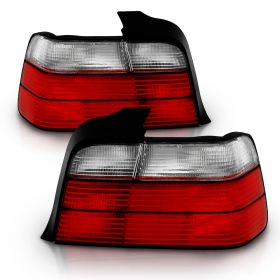 AmeriLite 4 Door Taillights Red/Clear For Bmw 3 Series E46 - Passenger and Driver Side