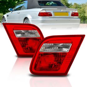 AmeriLite 2 Door Inner Taillights Red/Clear For Bmw 3 Series E46 - Passenger and Driver Side