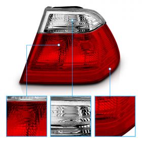 AmeriLite 4 Door Taillights Red/Clear For Bmw 3 Series E46 - Passenger and Driver Side