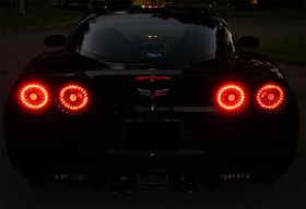 AmeriLite L.E.D Taillights Black For Chevy Corvette / Covette Z06 - Passenger and Driver Side