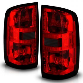 AmeriLite for 2015-2022 Chevy Colorado Clear Red OE Replacement Tail Light Brake Lamps Pair - Passenger and Driver Side