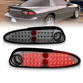 AmeriLite LED Replacement Brake Taillights Smoke Set For 98-02 Chevy Camaro - Passenger and Driver Side