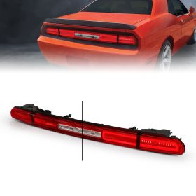 AmeriLite for 2008-2014 Dodge Challenger Sequential LED Tube Red Tail lights Brake Lamp 3pcs Set - Passenger and Driver Side