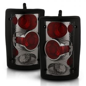 AmeriLite Smoke Replacement Brake Tail Lights Set For Ford Excursion / Econoline Van - Passenger and Driver Side