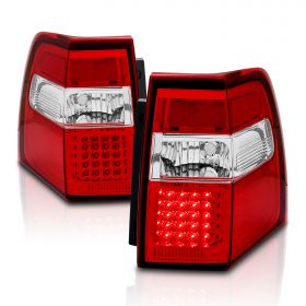 AmeriLite Red/Clear LED Replacement Brake Tail Lights For Ford Expedition - Passenger and Driver Side