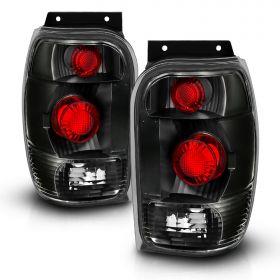AmeriLite Black Replacement Brake Tail Lights Set For 98-01 Ford Explorer - Passenger and Driver Side