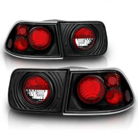 AmeriLite Black Replacement Taillights Set For 96-00 Honda Civic 2 Door Coupe Only - Passenger and Driver Side