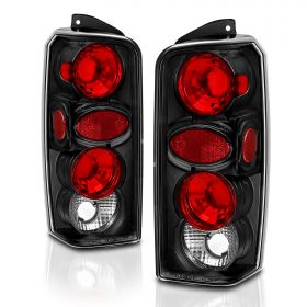 AmeriLite Black Euro Tail Lights For Jeep Cherokee - Passenger and Driver Side
