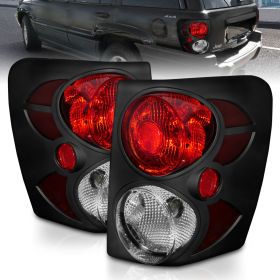 AmeriLite Black 3D Popout Replacement Brake Tail Lights Set (Bulb Included) For 99-04 Jeep Grand Cherokee - Passenger and Driver Side
