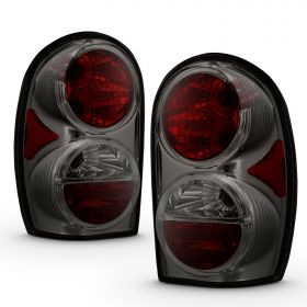 AmeriLite Smoke Replacement Brake Tail Lights Set For 02-07 Jeep Liberty SUV - Passenger (Right) and Driver (Left) Side