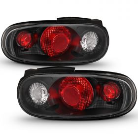 AmeriLite Black Replacement Taillights For 90-97 Mazda Miata - Passenger and Driver Side