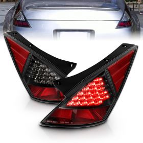 AmeriLite LED Taillights Black For 350Z - Passenger and Driver Side