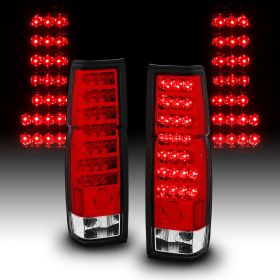 AmeriLite Red/Clear LED Tail Lights For Hardbody - Passenger and Driver Side
