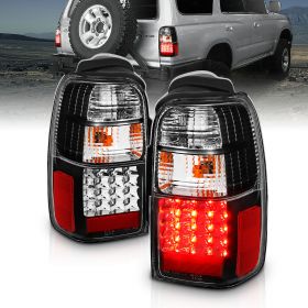 AmeriLite Black LED Tail Lights For Toyota 4 Runner - Passenger and Driver Side