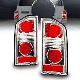 AmeriLite Chrome Replacement Brake Tail Lights Set For Suzuki Vitara - Passenger and Driver Side