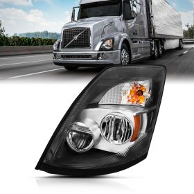 AmeriLite for Volvo 2004-2018 VNL & 2015-2018 VNX Chrome [6000K Extreme LED High Low Beam] Replacement Headlights - Left Driver Side