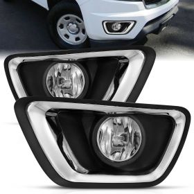 AmeriLite for 2015-2020 Chevy Colorado Fog Light Bumper Lamp Assembly Set Bulbs Bezel included - Passenger and Driver Side