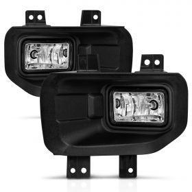 AmeriLite for Ford F150 Fog Light Bumper Lamp Assembly Set Bulbs Bezel included - Passenger and Driver Side