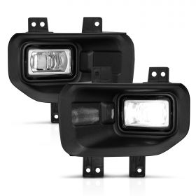 AmeriLite [Full LED] Black Replacement Fog Lights Assembly Set for 2015-2017 Ford F150 Pickup Truck - Driver and Passenger Side