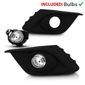 2014-2016 Mazda 3 Bumper Clear Lens Fog Lights Pair (Left+Right)+ Wires+Switch