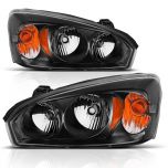 AmeriLite for 2004-2007 Chevy Malibu Factory Style Black Replacement Headlights Set - Passenger and Driver Side