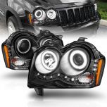 AmeriLite Black Projector Headlights CCFL Halo for Jeep Grand Cherokee - Passenger and Driver Side