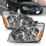 AmeriLite Crystal Chrome Halogen Replacement Headlights Set For 2005-2006 Altima - Passenger and Driver Side