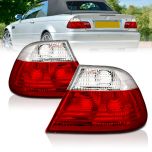AmeriLite 2 Door Taillights Red/Clear For Bmw 3 Series E46 - Passenger and Driver Side