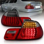 AmeriLite 2 Door L.E.D Taillights Red/Smoke 4Pcs For Bmw 3 Series E46 - Passenger and Driver Side