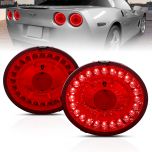 AmeriLite L.E.D Taillights All Red For Chevy Corvette / Covette Z06 - Passenger and Driver Side