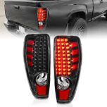 AmeriLite for 2004-2012 Chevy Colorado/GMC Canyon LED Pure Black Replacement Tail Lights Set - Passenger and Driver Side