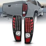 AmeriLite 2004-2012 Black LED Replacement Tail Lights Set For Chevy Colorado / GMC Canyon - Passenger and Driver Side