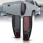 AmeriLite 2004-2012 Smoke Replacement LED Tail Lights Set For Chevy Colorado / GMC Canyon - Passenger and Driver Side