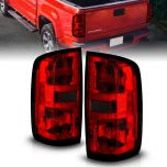 AmeriLite for 2015-2022 Chevy Colorado Clear Red OE Replacement Tail Light Brake Lamps Pair - Passenger and Driver Side