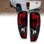 AmeriLite Black Replacement Brake Tail Lights Set For 04-12 Chevy Colorado/GMC Canyon - Passenger and Driver Side