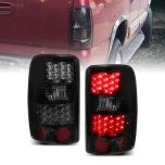 AmeriLite Black Smoke LED Replacement Brake Tail Lights Set For Chevy Tahoe / Suburban : GMC Yukon - Passenger and Driver Side
