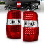 AmeriLite Red/Clear LED Replacement Brake Tail Lights G2 Set For Chevy Tahoe/Suburban : GMC Yukon - Passenger and Driver Side