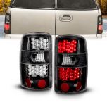 AmeriLite Black LED Replacement Brake Tail Lights Set For Chevy Tahoe / Suburban : GMC Yukon - Passenger and Driver Side
