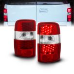 AmeriLite Red/Clear LED Replacement Brake Tail Lights Set For Chevy Tahoe / Suburban : GMC Yukon - Passenger and Driver Side
