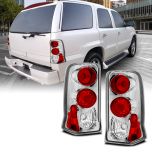 AmeriLite Chrome Replacement Brake Tail Lights For 02-06 Cadillac Escalade - Passenger and Driver Side