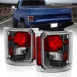 AmeriLite Black Replacement Brake Tail Lights Housing Set For Chevy / GMC Full Size - Passenger and Driver Side