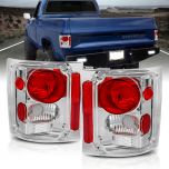 AmeriLite Chrome Replacement Brake Tail Lights Set For Chevy GMC Full Size C/K 1500, 2500, 3500 - Passenger and Driver Side
