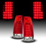 AmeriLite Red LED Replacement Tail Lights for Chevy GMC Full Size - Passenger and Driver Side