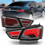 AmeriLite 2014-2020 For Impala Sedan LED Tube Replacement Taillight Smoke Rear Lamp Set - Driver and Passenger Side