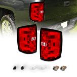 AmeriLite for 2015-2021 Chevy Silverado 1500 2500 3500 Red OE Factory Replacement Rear Tail Light Set - Passenger and Driver Side
